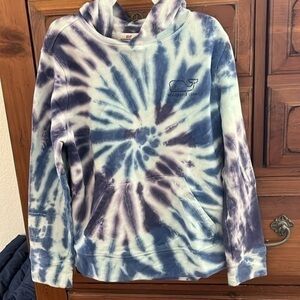Vineyard Vines Girl’s Blue And White Tie-Dye Sweatshirt Size Medium Preloved